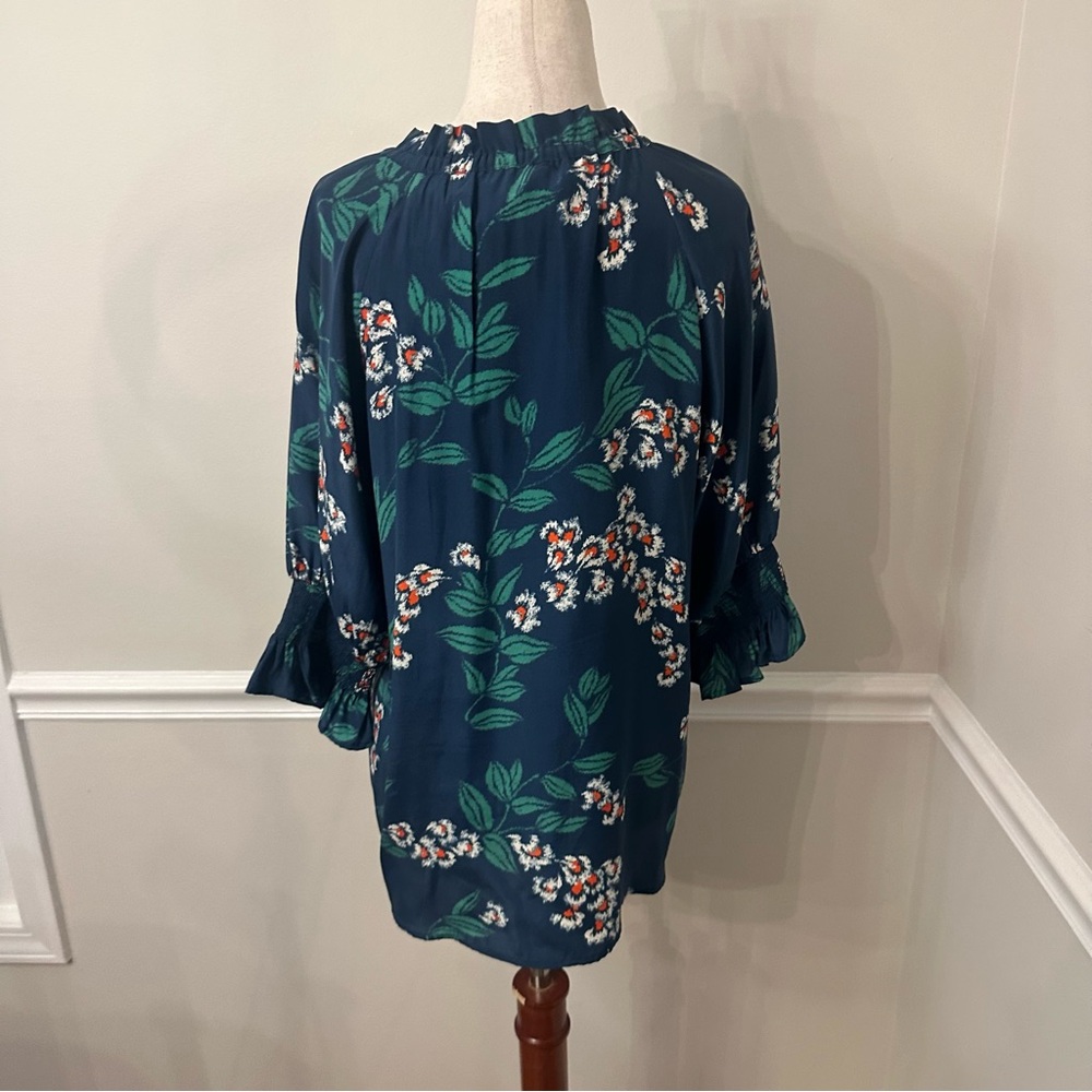 Figue Halima Navy floral blouse- Size small - Picture 5 of 6